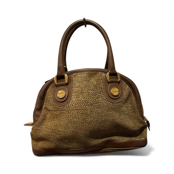 Borbonese Handbags - Borbonese by Redwall Brown Top Handle Satchel – Excellent Condition